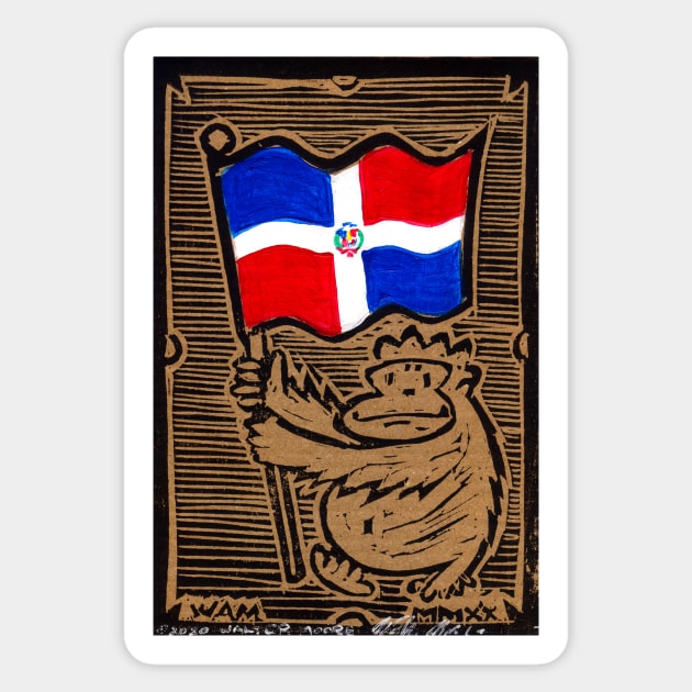 Dominican Republic Flag Ape Sticker by WalterMoore